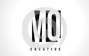 MQ M Q White Letter Logo Design with Black Square. photo