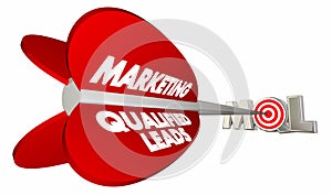 MQL Marketing Qualified Sales Leads Bow Arrow Target photo