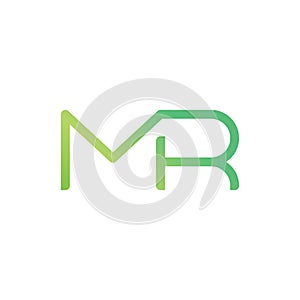 mr initial letter vector logo icon