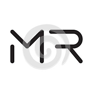 mr initial letter vector logo icon