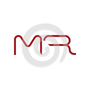 mr initial letter vector logo icon