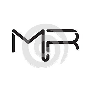 mr initial letter vector logo icon