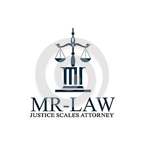 MR lettering attorney pillar