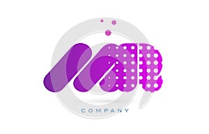 mr m r pink dots letter logo alphabet icon