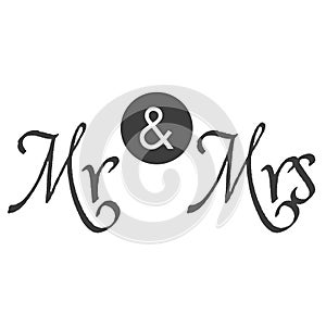 Mr and Mrs sign