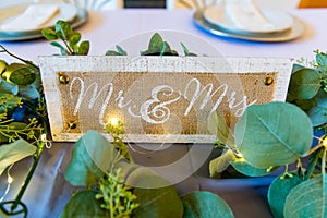 Mr and Mrs Wedding Signs