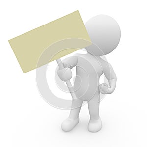 Mr. Smart Guy with a empty sign