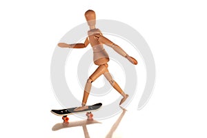 Mr.Wooden on skateboard