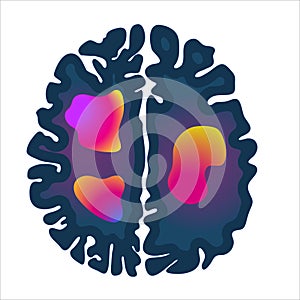 MRI brain scan image icon for medical diagnostics