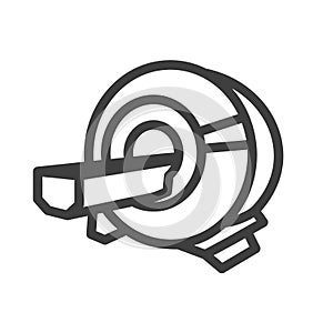 MRI or CAT scan icon for computed tomography or CT tech photo