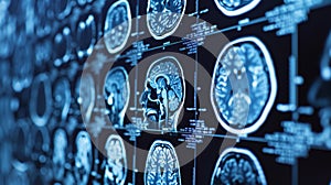 MRI Images Displayed on Wall in Room