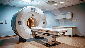 Mri Machine In A Hospital Radiology Department. Generative AI