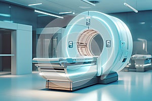 MRI - Magnetic resonance imaging scan device in Hospital, generative ai
