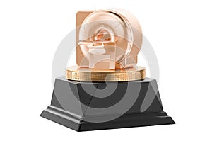 MRI Magnetic Resonance Imaging Scanner, CT  golden award concept. 3D rendering