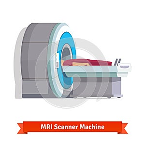 MRI, magnetic resonance imaging scanning patient