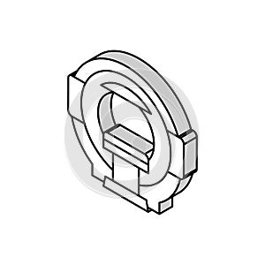 mri radiology equipment isometric icon vector illustration