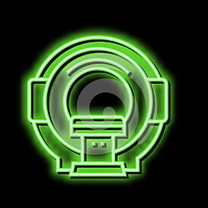mri radiology equipment neon glow icon illustration