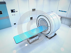 Mri scan machine in room