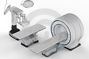 Mri scan with robot surgery