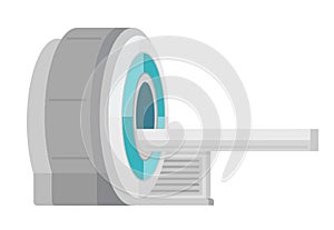 MRI scanner machine vector cartoon illustration.