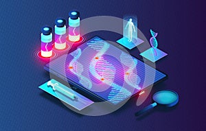 MRNA Technology - Messenger RNA Technologies - Next Generation of Vaccine Therapies - 3D Illustration photo