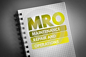 MRO - Maintenance, Repair, and Operations