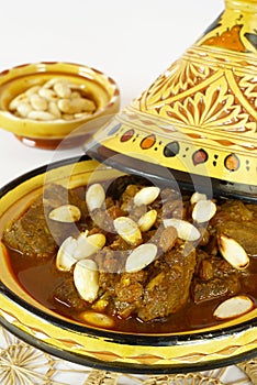 Mrouzia - Moroccan Tagine with Raisins, Almonds an