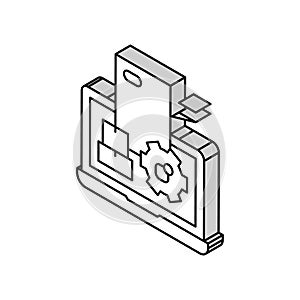 mrp process isometric icon vector illustration