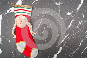 Mrs. Claus made with wool, Santa Claus, Merry Christmas
