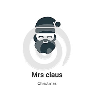 Mrs claus vector icon on white background. Flat vector mrs claus icon symbol sign from modern christmas collection for mobile
