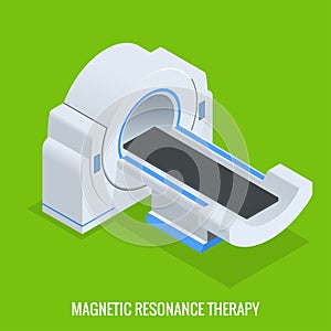 MRT machine for magnetic resonance imaging in radiology in a hospital. Computerized Tomography, xray with multiple slice
