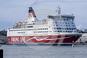MS Amorella, operated by Viking Line, departing from the port of Helsinki