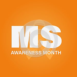 MS awareness month poster. Clipart image