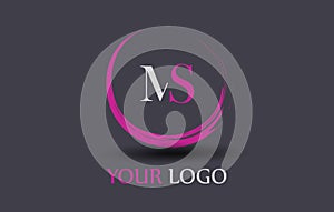 MS M S Letter Logo Design