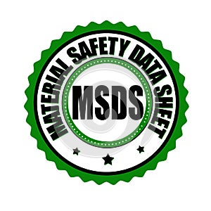 MSDS  Material Safety Data Sheet  label or stamp