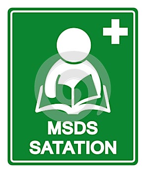 MSDS Station Symbol Sign, Vector Illustration, Isolate On White Background Label .EPS10