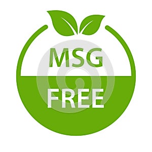 MSG FREE icon vector. Glutamate no added food package sign for your website design, logo, app, UI.illustration