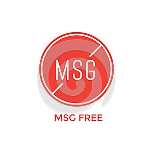 msg free label. Vector illustration decorative background design