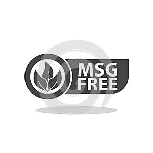 MSG free sign icon with shadow