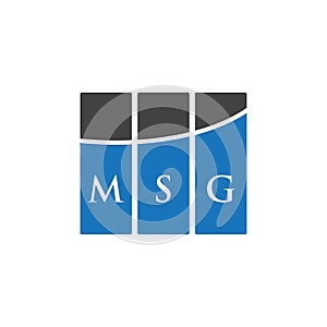MSG letter logo design on WHITE background. MSG creative initials letter logo concept. MSG letter design
