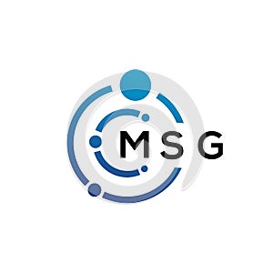 MSG letter technology logo design on white background. MSG creative initials letter IT logo concept. MSG letter design