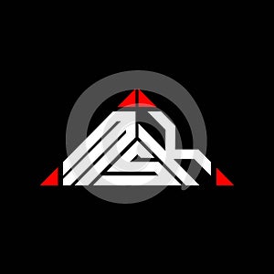 MSK letter logo creative design with vector graphic, MSK