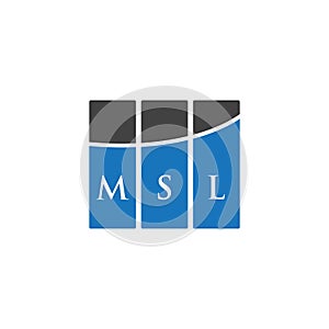 MSL letter logo design on WHITE background. MSL creative initials letter logo concept. MSL letter design