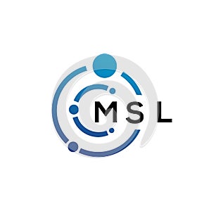 MSL letter technology logo design on white background. MSL creative initials letter IT logo concept. MSL letter design