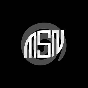 MSN letter logo design on black background. MSN creative initials letter logo concept. MSN letter design