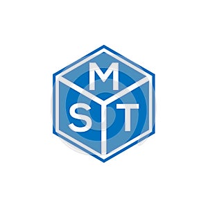 MST letter logo design on black background. MST creative initials letter logo concept. MST letter design