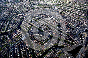 Msterdam, aerial view of the historical city centr