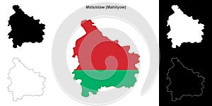 Mstsislaw outline map