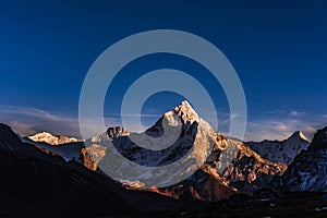 Mt Ama Dablam Peak Himalaya sunset