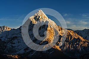 Mt Ama Dablam Peak Himalaya sunset